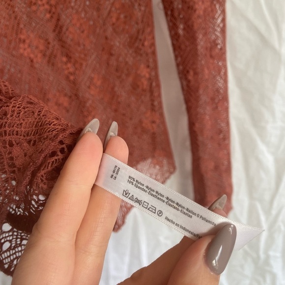 Free People Double Layer Tribeca Sweet Memories Lace Shirt Size Large - Picture 7 of 11